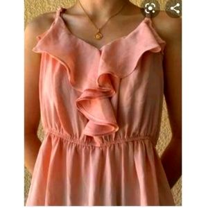 Forever 21 Light Pink Small Ruffle Peplum  Top